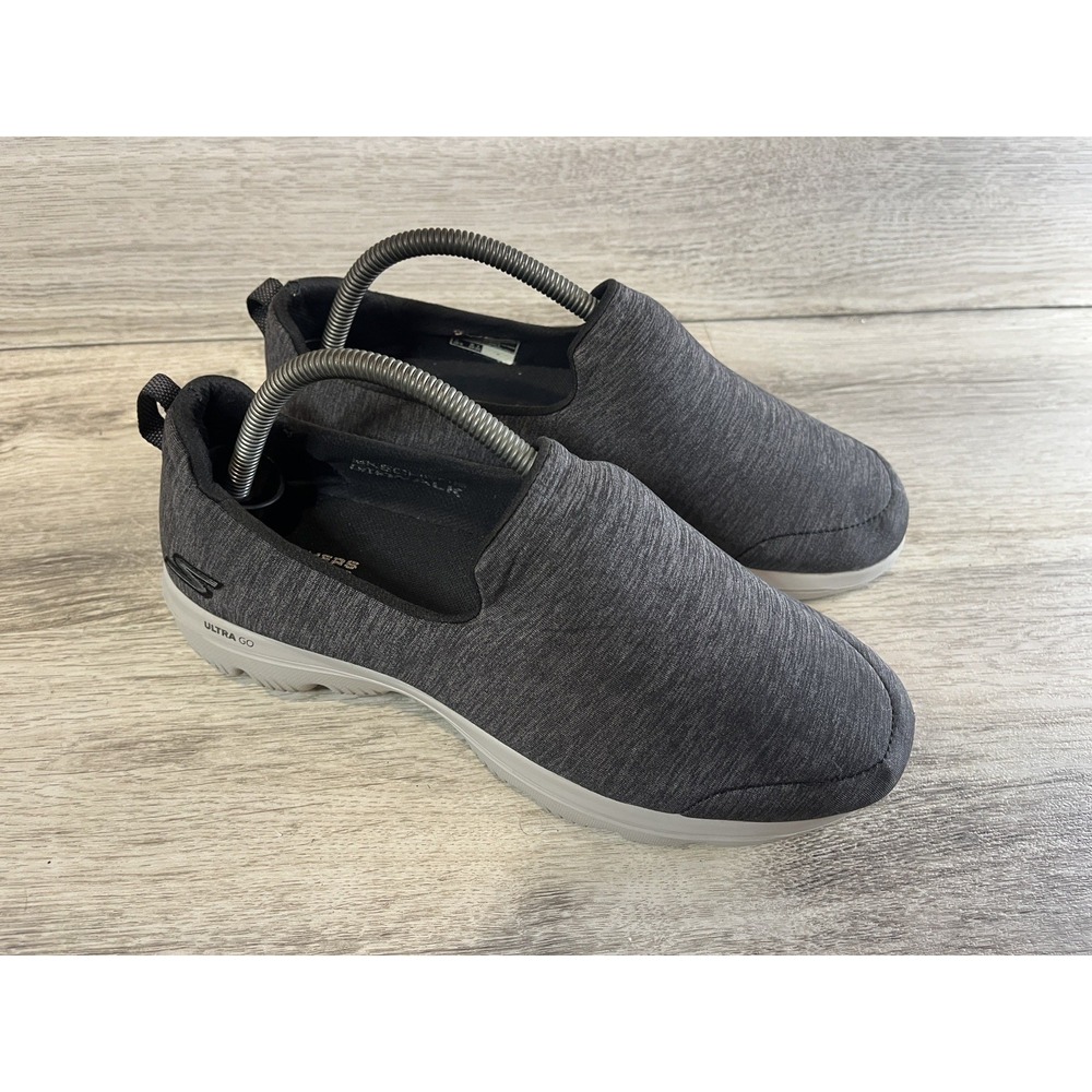 Skechers Shoes Womens 9 Go Walk Slip On Sneakers Gray Comfort Casual SN 56061S